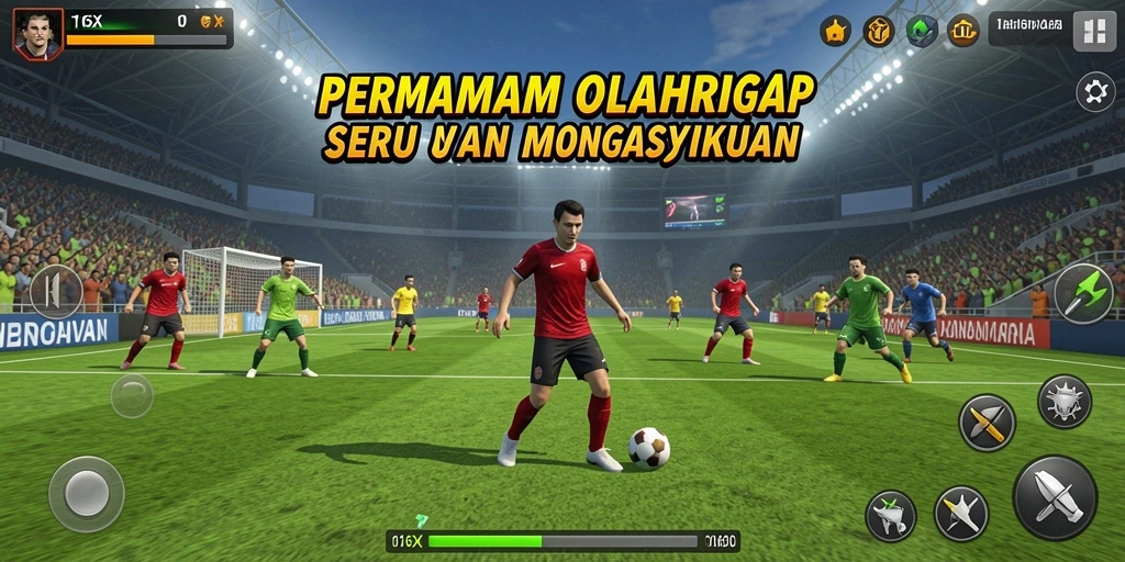 Tampilan menarik dari gameplay olahraga di 116X.