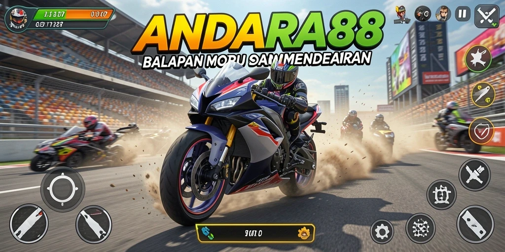Gambaran menegangkan selama balapan motor di ANDARA88.