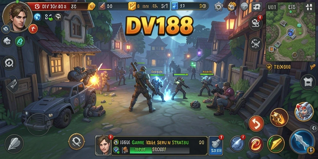 Tangkapan layar gameplay DV188 menunjukkan suasana santai dan strategis yang menyenangkan.