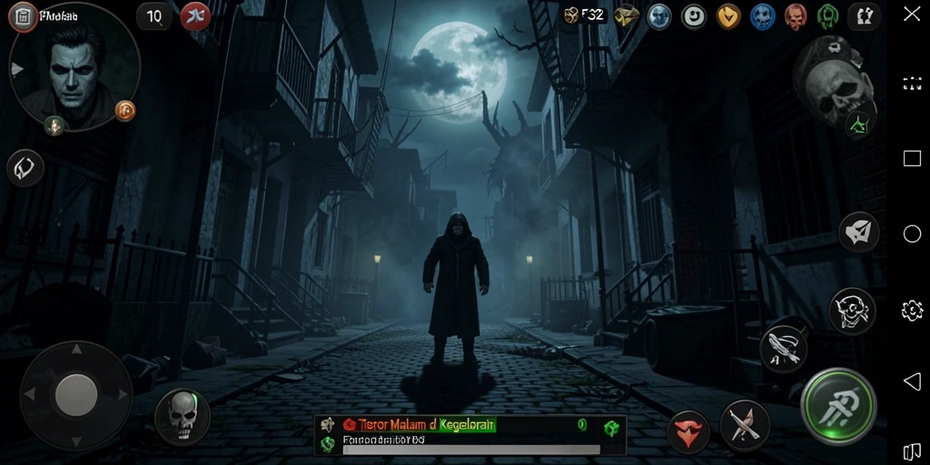 Screenshot F32 menampilkan gameplay yang mencekam dan suasana horor yang mencekam.