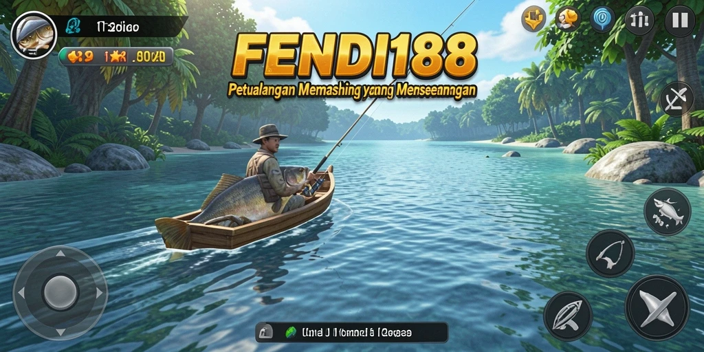 Tampilan gameplay menakjubkan dalam FENDI188 saat menangkap ikan.