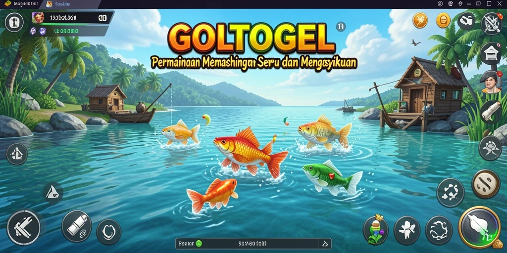 Gameplay GOLTOGEL menampilkan pengalaman memancing yang seru dan interaktif.