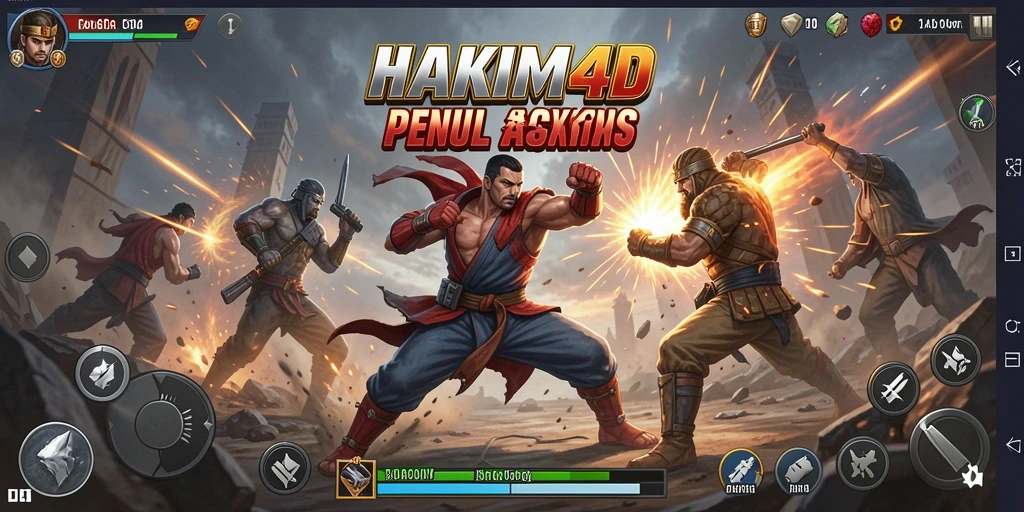 Screenshot gameplay HAKIM4D menunjukkan aksi pertarungan yang mendebarkan.