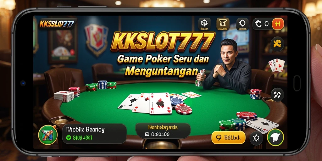 Tampilan gameplay KKSLOT777 menampilkan aksi Poker yang mendebarkan.