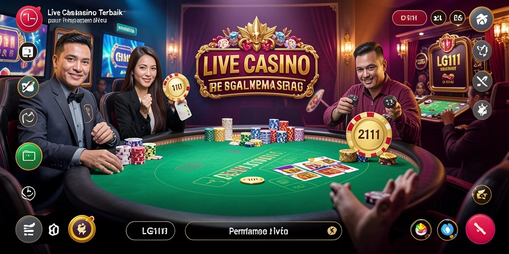 Tampilan gameplay Live Casino dengan dealer langsung di LG111.