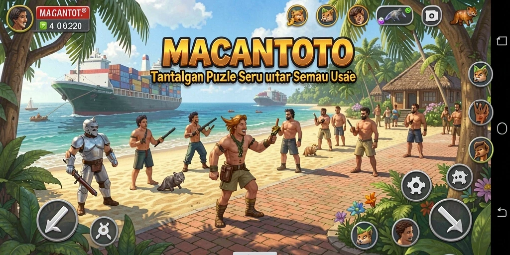 Tampilan gameplay menarik dari game Puzzle MACANTOTO.