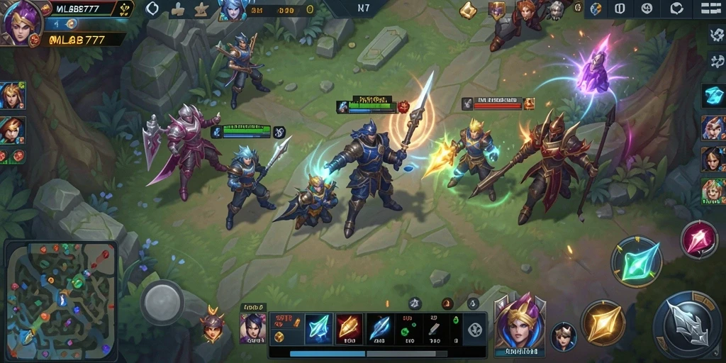 Tampilan gameplay seru dalam MLBB777 yang menarik.