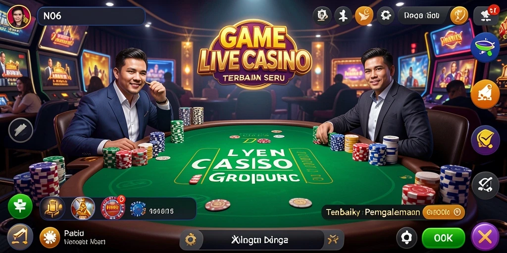 Tampilan menarik dari gameplay Live Casino di N06 yang memikat.