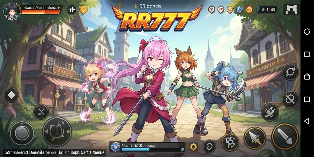 Screenshot gameplay RR777 menampilkan aksi seru dalam dunia anime.