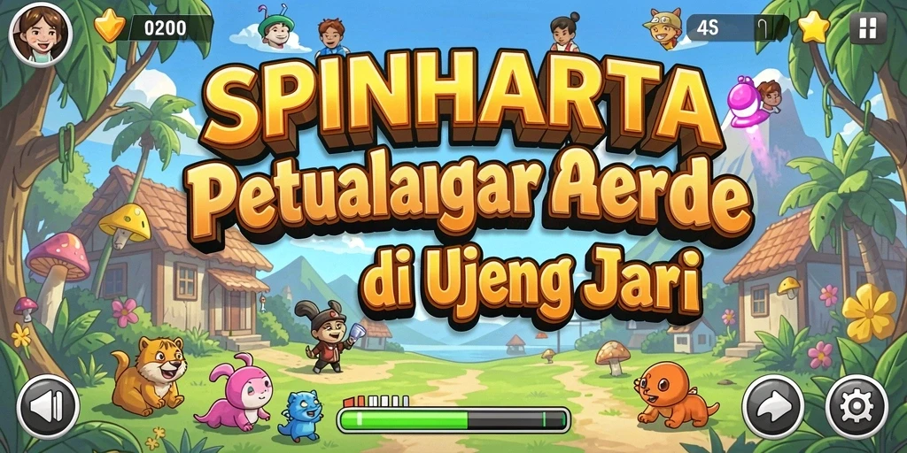 Tampilan menarik dari gameplay SPINHARTA yang penuh warna dan aksi.