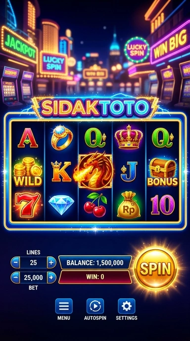 Tampilan utama aplikasi sidaktoto dengan berbagai pilihan aplikasi.